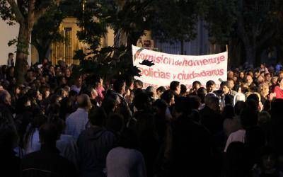 Asesinato del polic�a en San Pedro: Multitudinaria marcha exigiendo justicia y seguridad