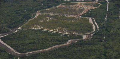 El Monte R�o Santiago afectado por obras