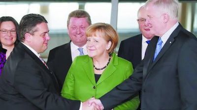 Merkel acord� una gran coalici�n con la oposici�n socialdem�crata