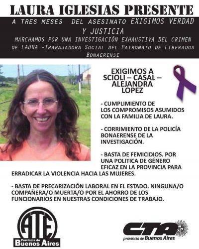 29/11 Movilizamos a 6 meses del asesinato de Laura Iglesias