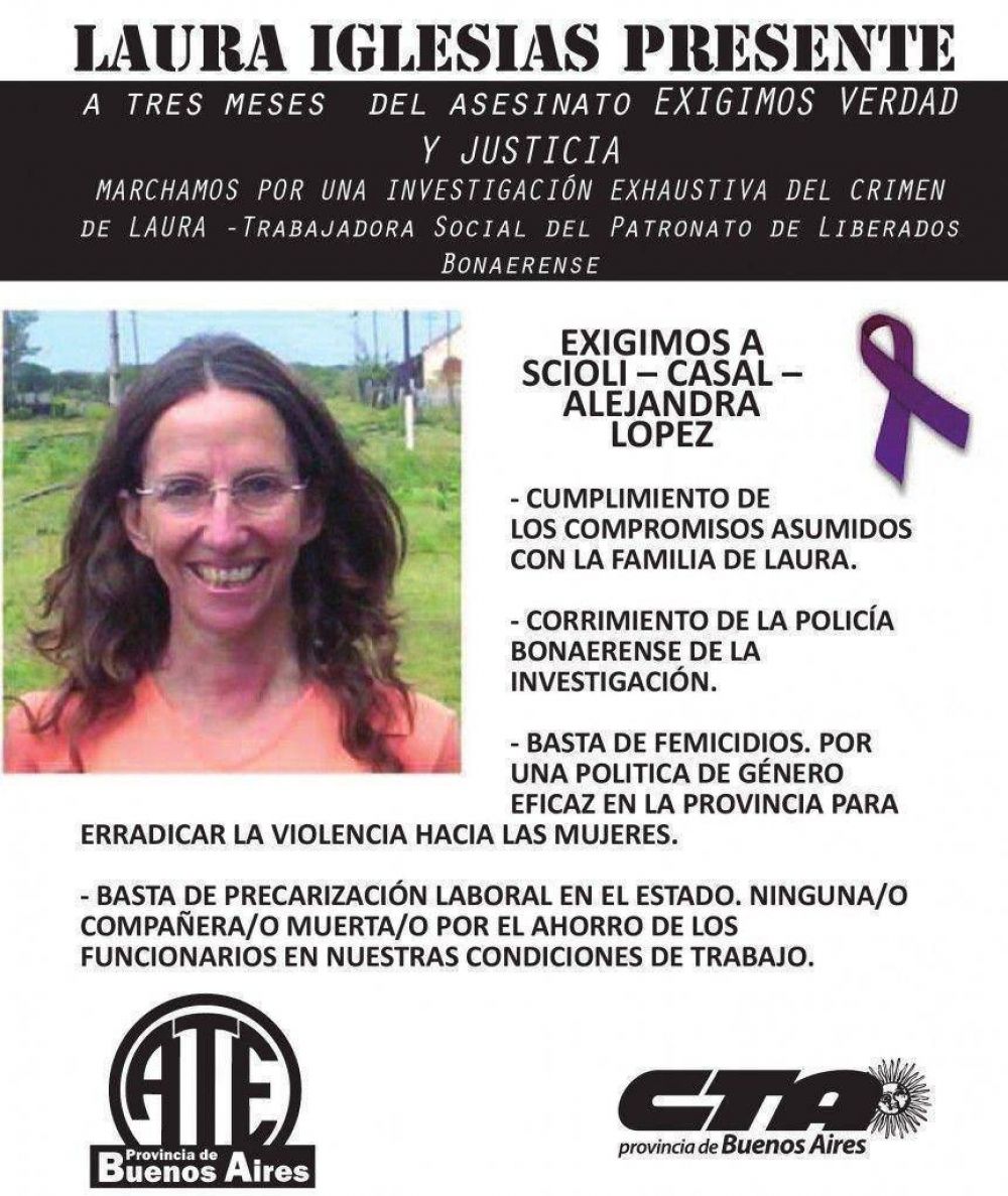 Marcha de ATE a 6 meses del asesinato de Laura Iglesias