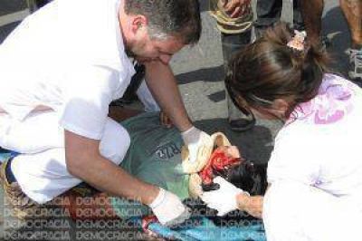 Graves accidentes de tr�nsito en Avda. San Mart�n, protagonizados por motos