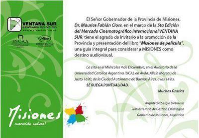 Presentar�n el libro �Misiones de Pel�cula� en evento Cinematogr�fico Internacional