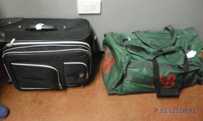 Hallaron dos maletas cargadas de droga que tendr�an como destino Buenos Aires