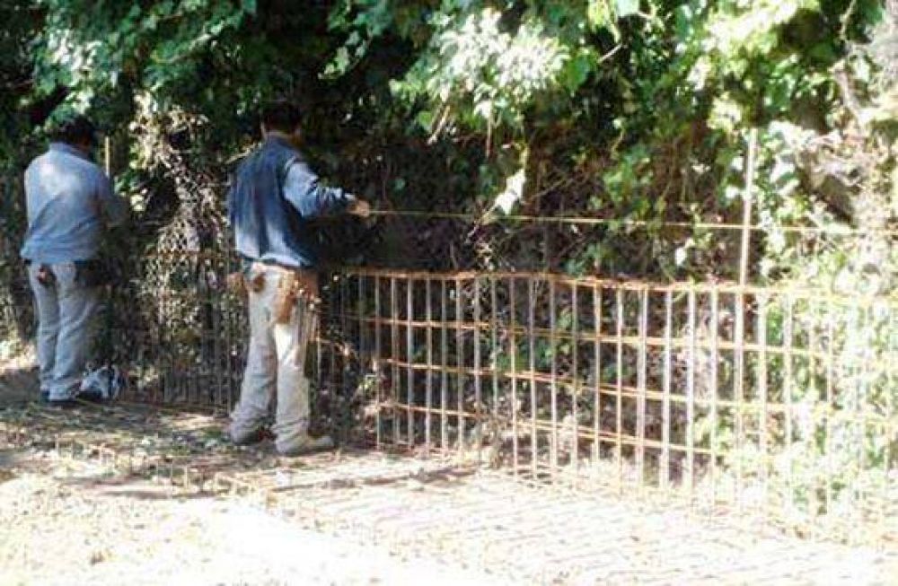 En San Isidro construyen una contenci�n contra inundaciones