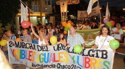 Nutrida marcha del orgullo LGTB en Resistencia