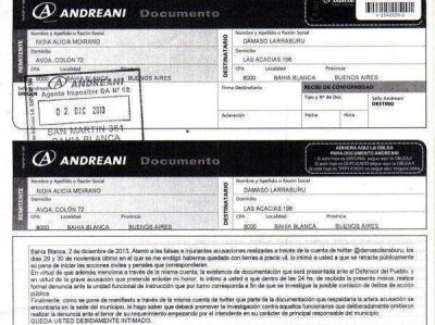 Moirano denunci� "actitudes mafiosas" de parte de Larraburu