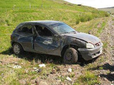 Un hombre result� herido en un vuelco