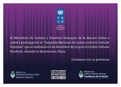 Resistencia ser� sede de la Campa�a Nacional de Lucha contra la Trata