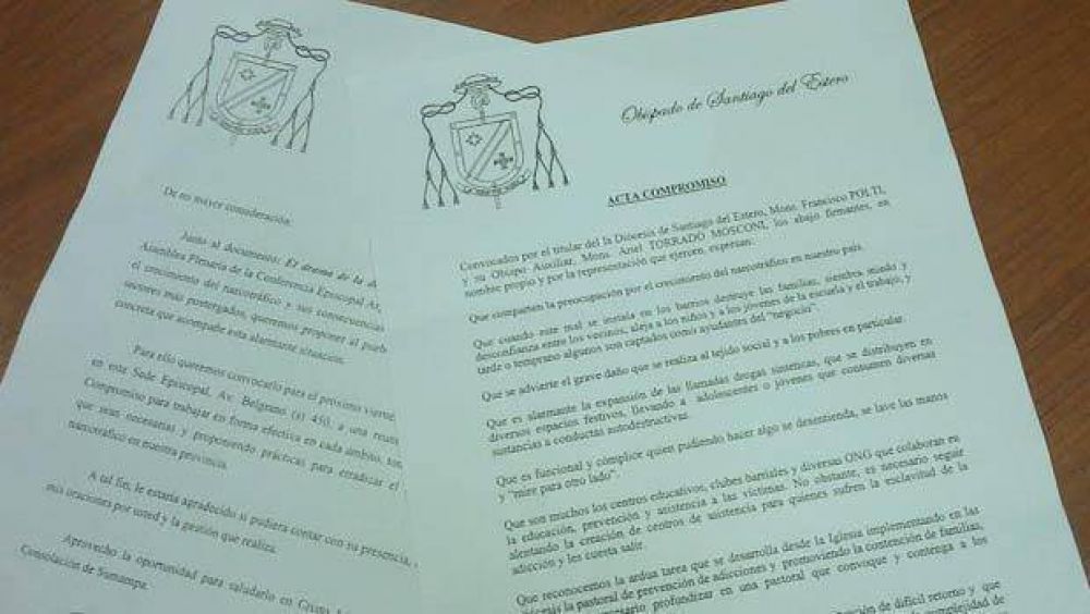 Narcotr�fico: los obispos convocan a firmar un acta compromiso