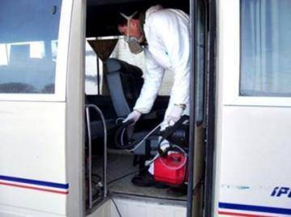 Programan la desinfecci�n del transporte p�blico de pasajeros