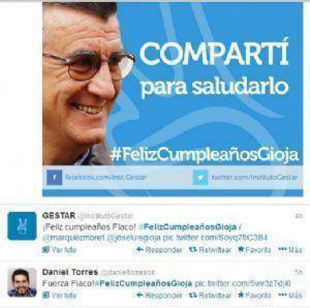 Las redes sociales, un protagonista m�s en el cumplea�os de Gioja