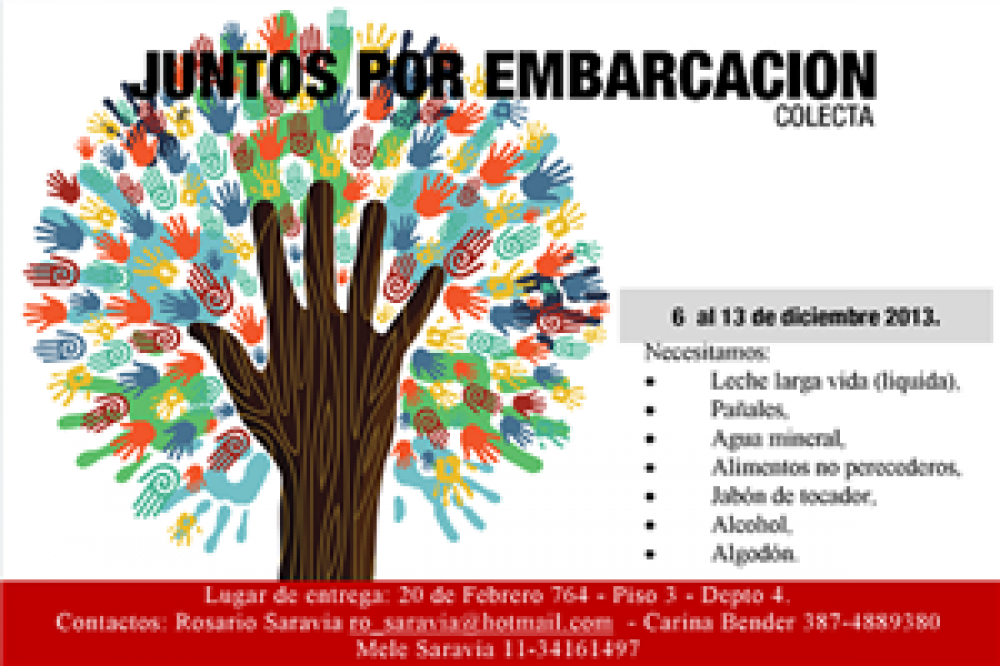Salta solidaria: est� en marcha la colecta �Juntos por Embarcaci�n�