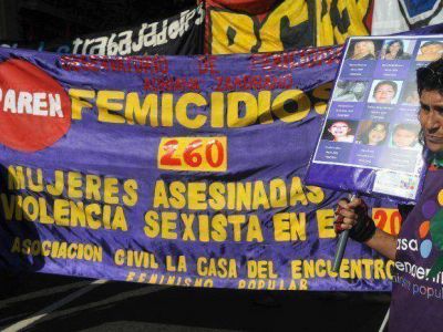 El 63 por ciento de los femicidios fueron cometidos en el hogar
