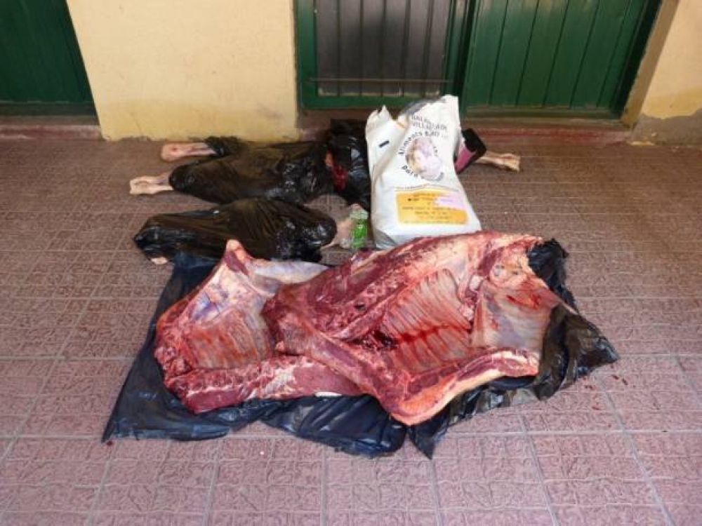 Demoraron a dos hombres por transportar un animal faenado sin papeles