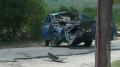 Grave vuelco camino a La Merced