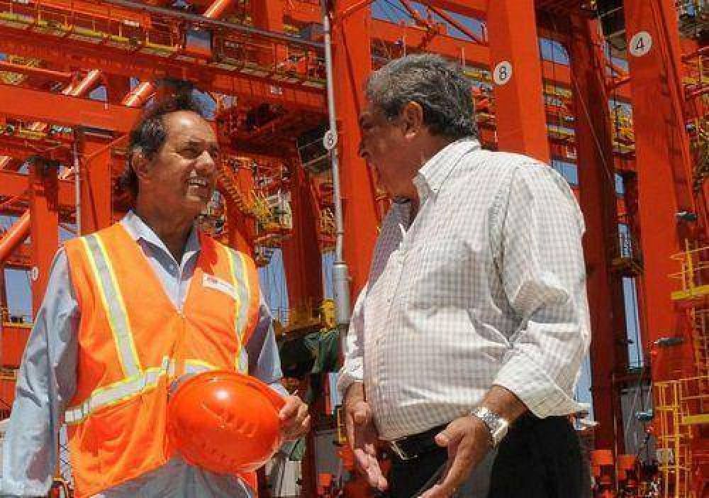 El gobernador en la obra portuaria m�s importante de los �ltimos 50 a�os