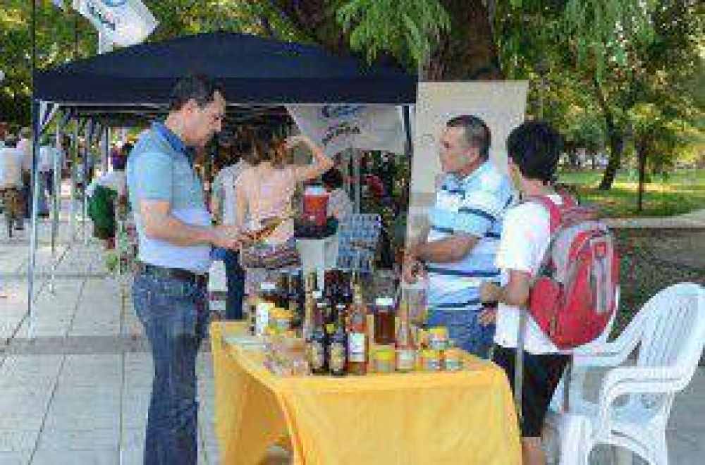 Exitosa feria de microemprendedores en la plaza San Mart�n