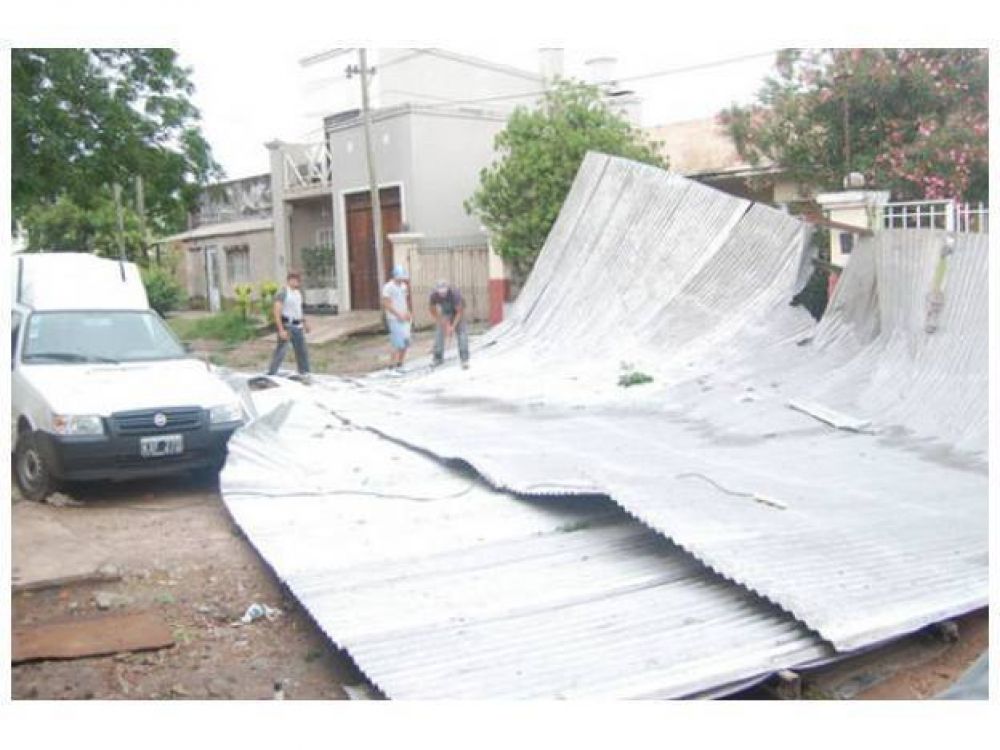 La tormenta vol� un techo en Gualeguaych�