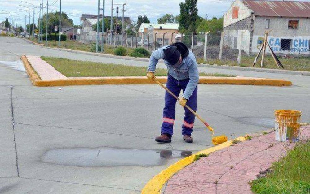 Avanzan las tareas de se�alizaci�n horizontal