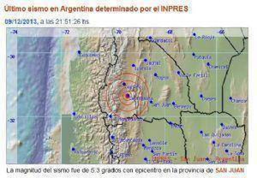 Fuerte sismo sacudi� a la provincia