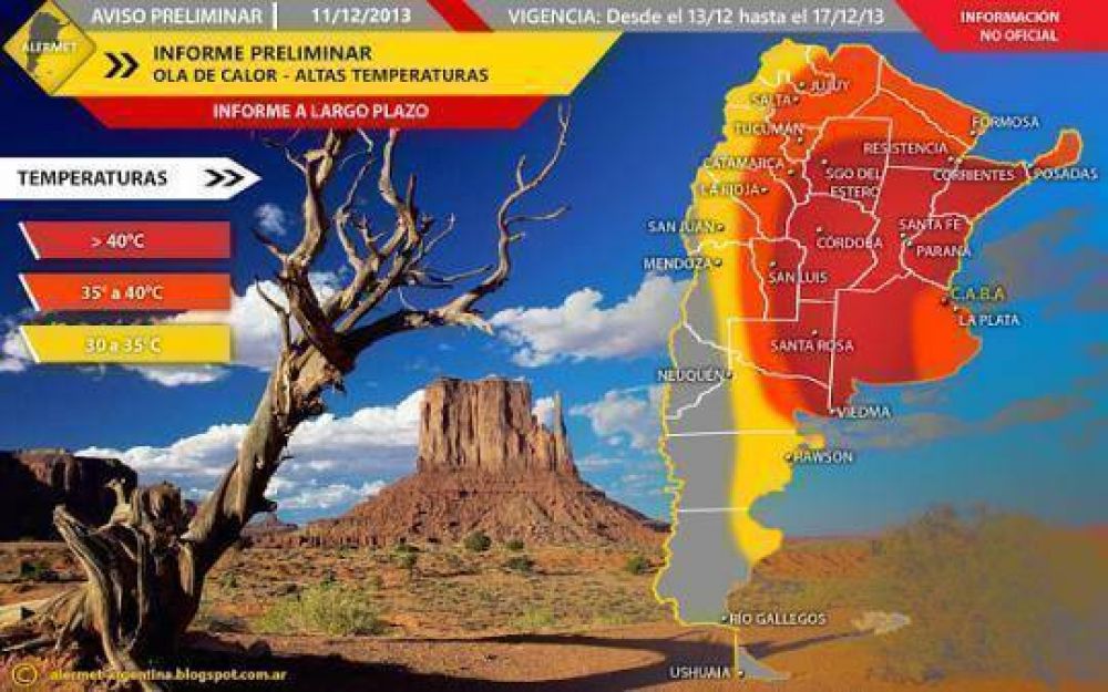 Ingresa en nuestra zona una ola de calor con temperaturas superiores a 40 grados