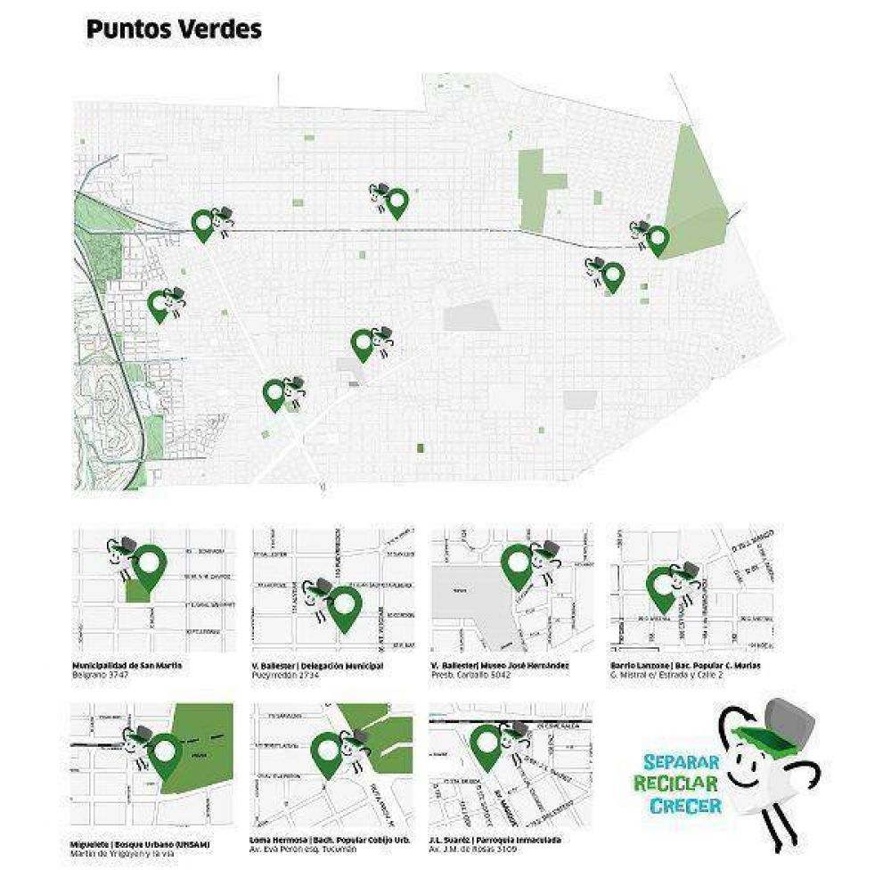 Ya funcionan siete �puntos verdes� en el partido de General San Mart�n