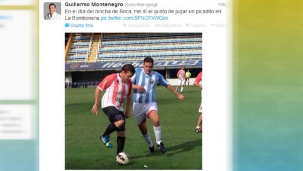  Mientras los hinchas destrozaban la 9 de Julio, Montenegro jugaba un picadito en la Bombonera