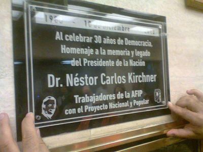 TRABAJADORES DE AFIP RECORDARON EL LEGADO DE NESTOR KIRCHNER