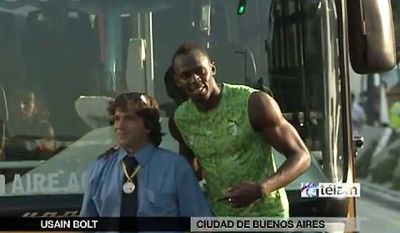 Pol�mica exhibici�n de Usain Bolt
