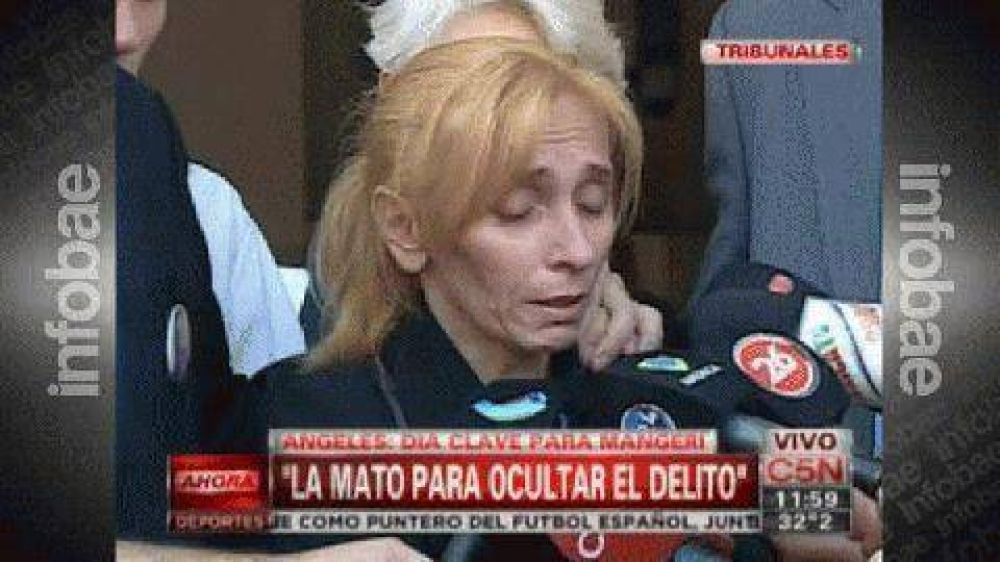 La madre de �ngeles rompi� el silencio y le pidi� a Mangeri que se haga responsable del crimen
