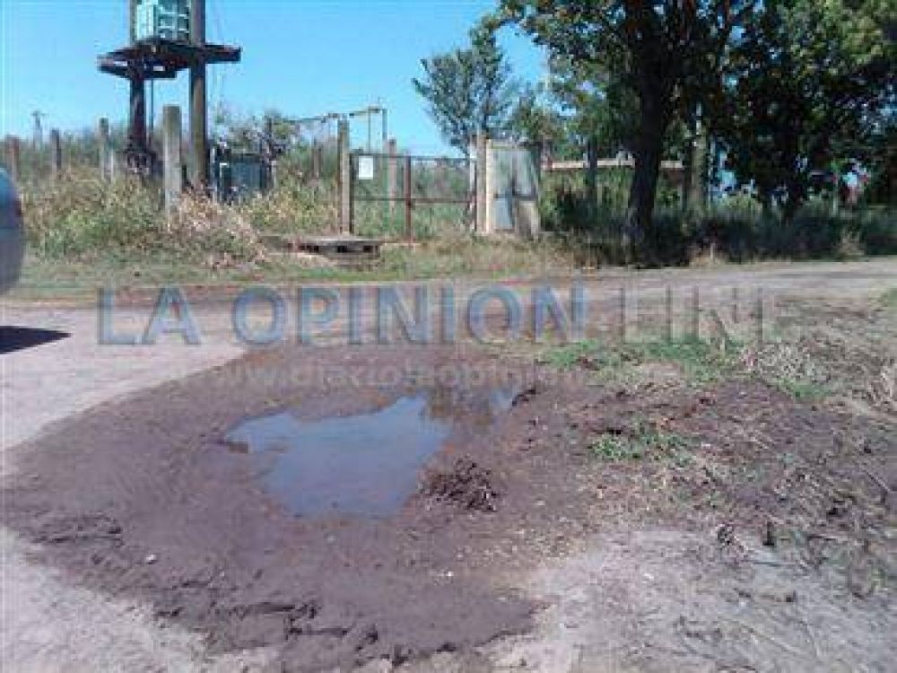 P�rdidas de agua en estaci�n de bombeo, al quedar sin luz