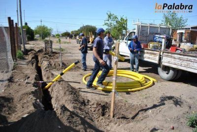 Concluyeron obras de gas y cloacas en tres barrios