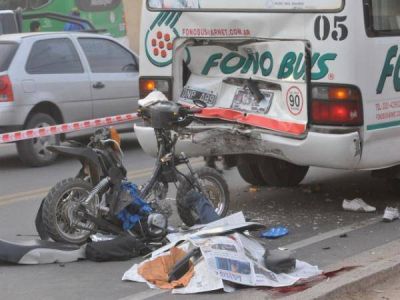 Mas del 65% de los accidentes de transito son con motos