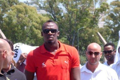 USAIN BOLT con atletas Saladillenses