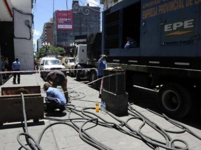 La EPE puso dos grupos electr�genos para paliar la falta de luz en el microcentro