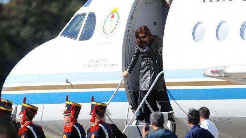 La Presidente viaj� a Santa Cruz y volver� despu�s de fin de a�o