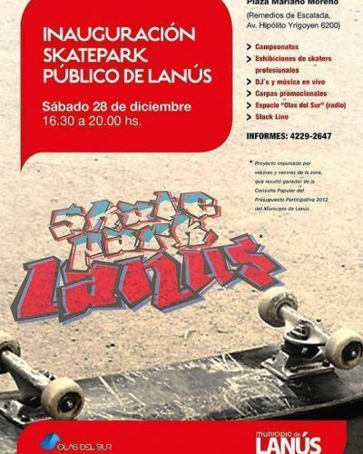 NUEVO SKATEPARK P�BLICO EN LA PLAZA MARIANO MORENO DE REMEDIOS DE ESCALADA