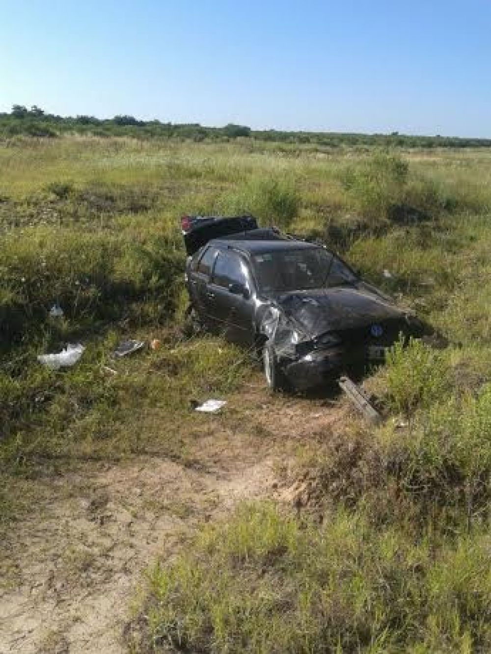 Volc� un Polo en la Autov�a 14