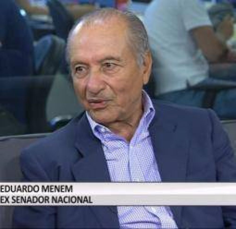 Eduardo Menem reiter� su anhelo de buscar la gobernaci�n en 2015