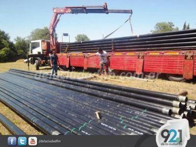 Llegaron al Distrito de Guamin� los ca�os para la construcci�n del gasoducto