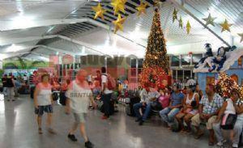 Intenso movimiento en la terminal de �mnibus