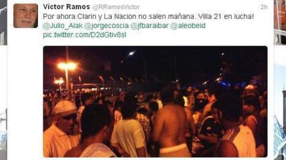 Un funcionario K celebr� el piquete que demor� la salida de Clar�n y La Naci�n
