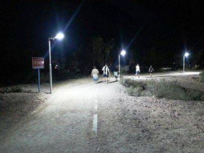 Los senderos del Parque Norte, iluminados