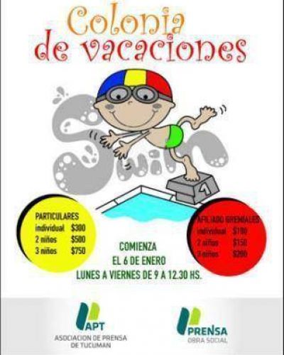 Desde el 6 de enero funcionar� la Colonia de Vacaciones