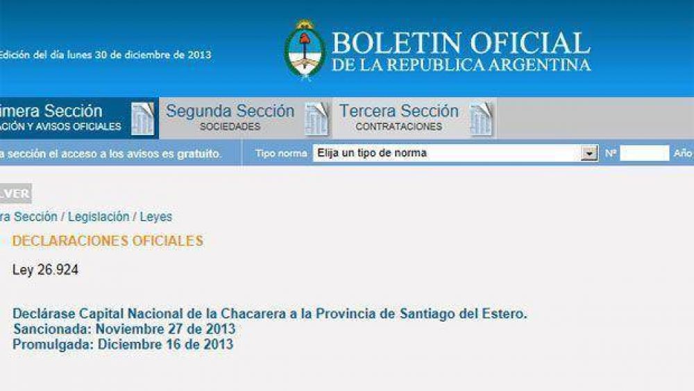 Santiago del Estero fue declarada Capital Nacional de la Chacarera