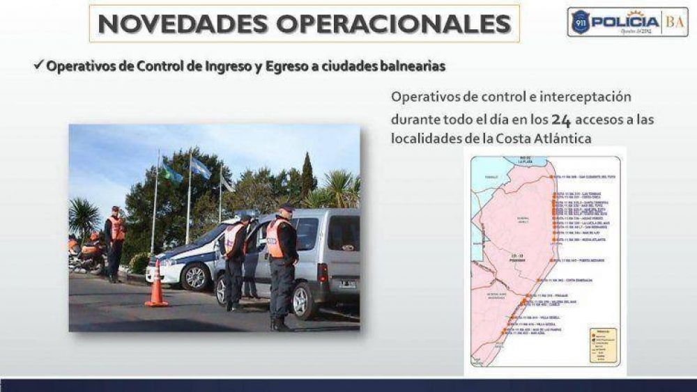 Granados recorri� la totalidad de controles de acceso a localidades balnearias de la Costa