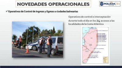Granados recorri� la totalidad de controles de acceso a localidades balnearias de la Costa