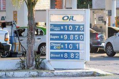 Enero arranc� con suba del 10% en el precio de las naftas