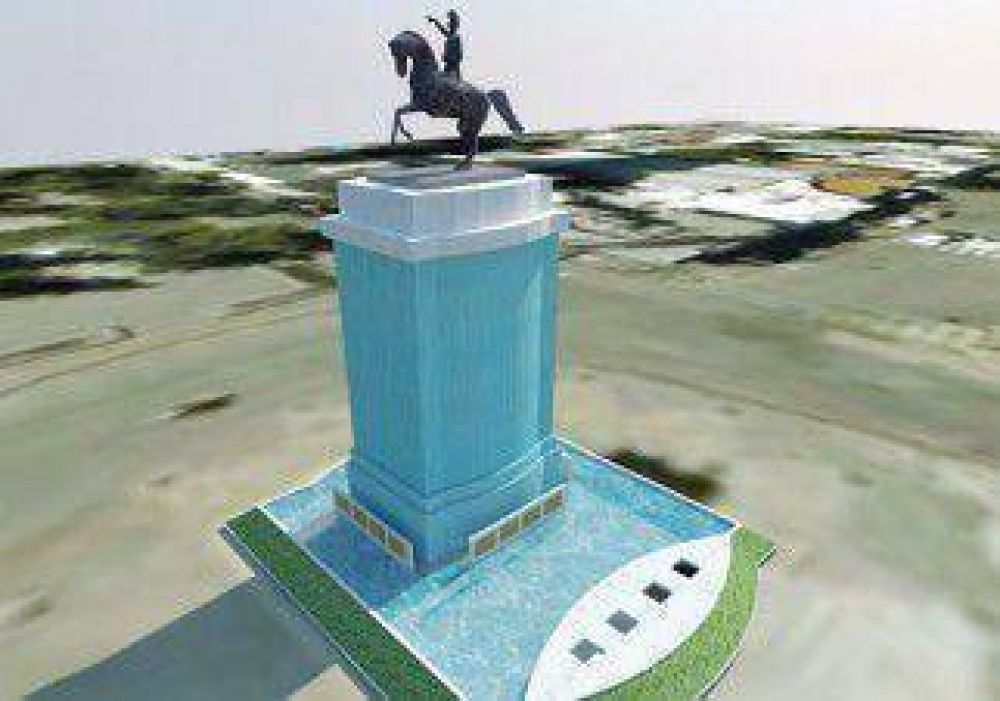 Cortina de agua para el monumento 